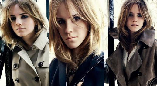 Emma Watson as the new face of Burberry